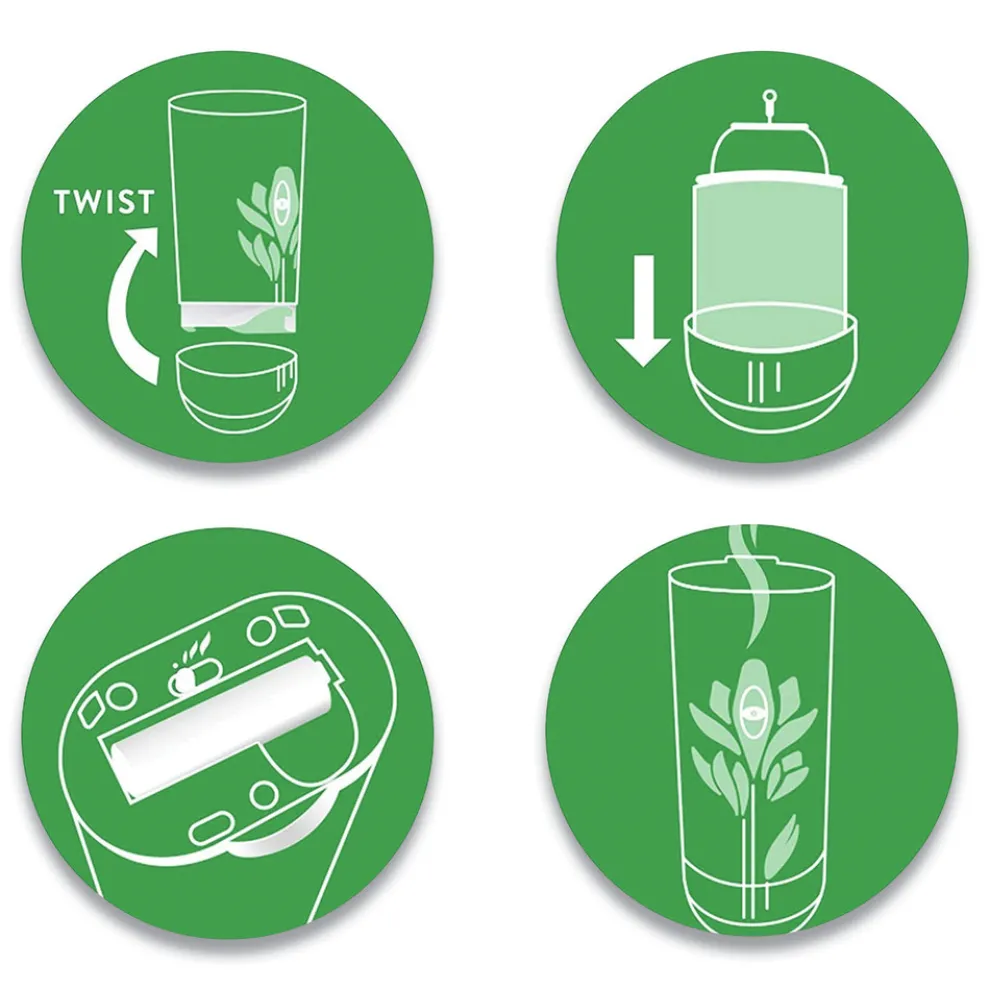 Air Wick 5.89 oz Freshmatic Ultra Automatic Starter Kit - White Flowers and Melon Summer Delights (4/Carton)