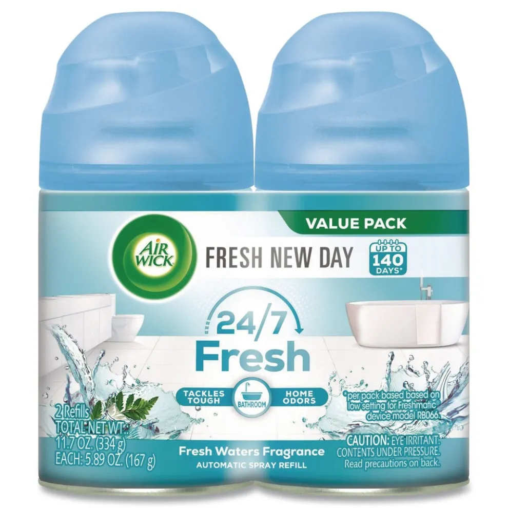 Air Wick Freshmatic Ultra 5.89 oz. Aerosol Spray Refill - Fresh Waters (3/Carton)
