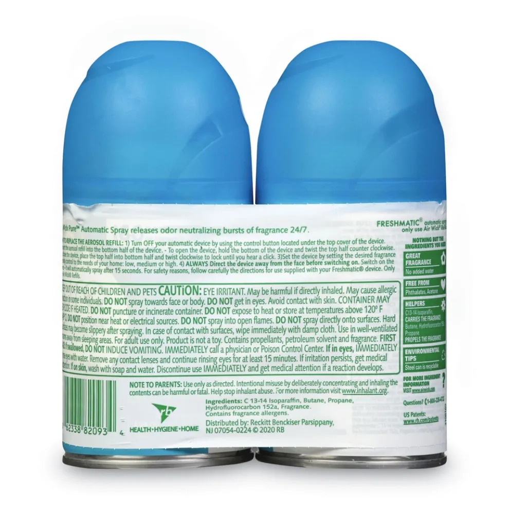 Air Wick Freshmatic Ultra 5.89 oz. Aerosol Spray Refill - Fresh Waters (3/Carton)