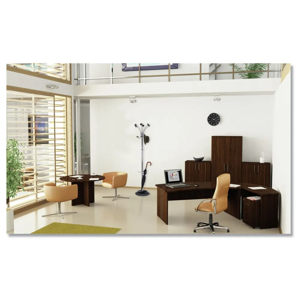 Alba 16w x 16d x 70.5h Chromy 12-Knob Coat Stand - Chrome/Black