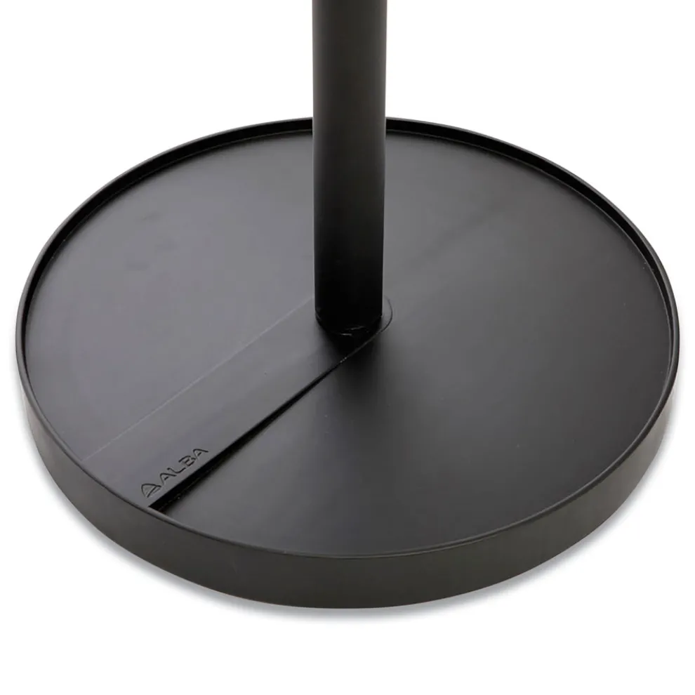 Alba 15w x 15d x 69.3h Stan3 8-Knob Steel Coat Rack - Black