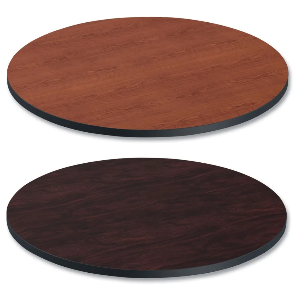 Alera 35.5 in. Diameter Round Reversible Laminate Table Top - Medium Cherry/Mahogany