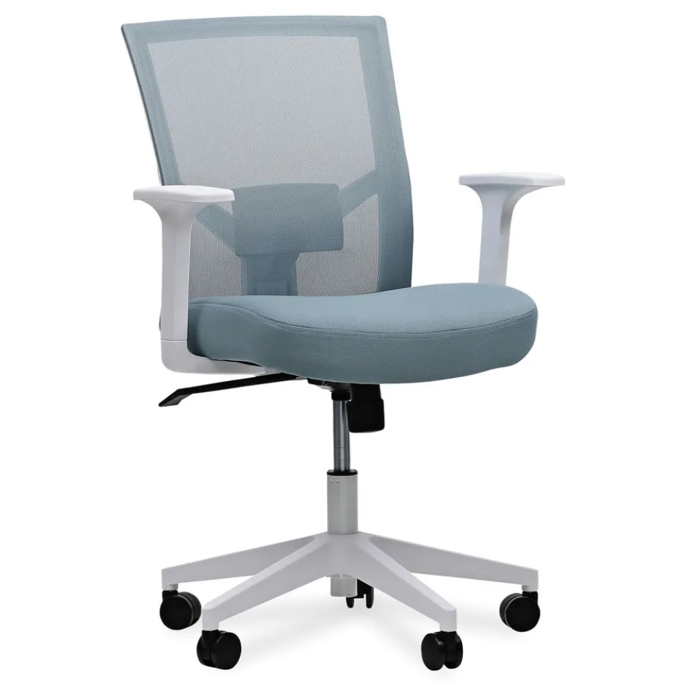 Alera 17.32 in. to 21.1 in. Seat Height Mesh Back Task Chair Supports Up to 275 lb - Seafoam Blue Seat/Back