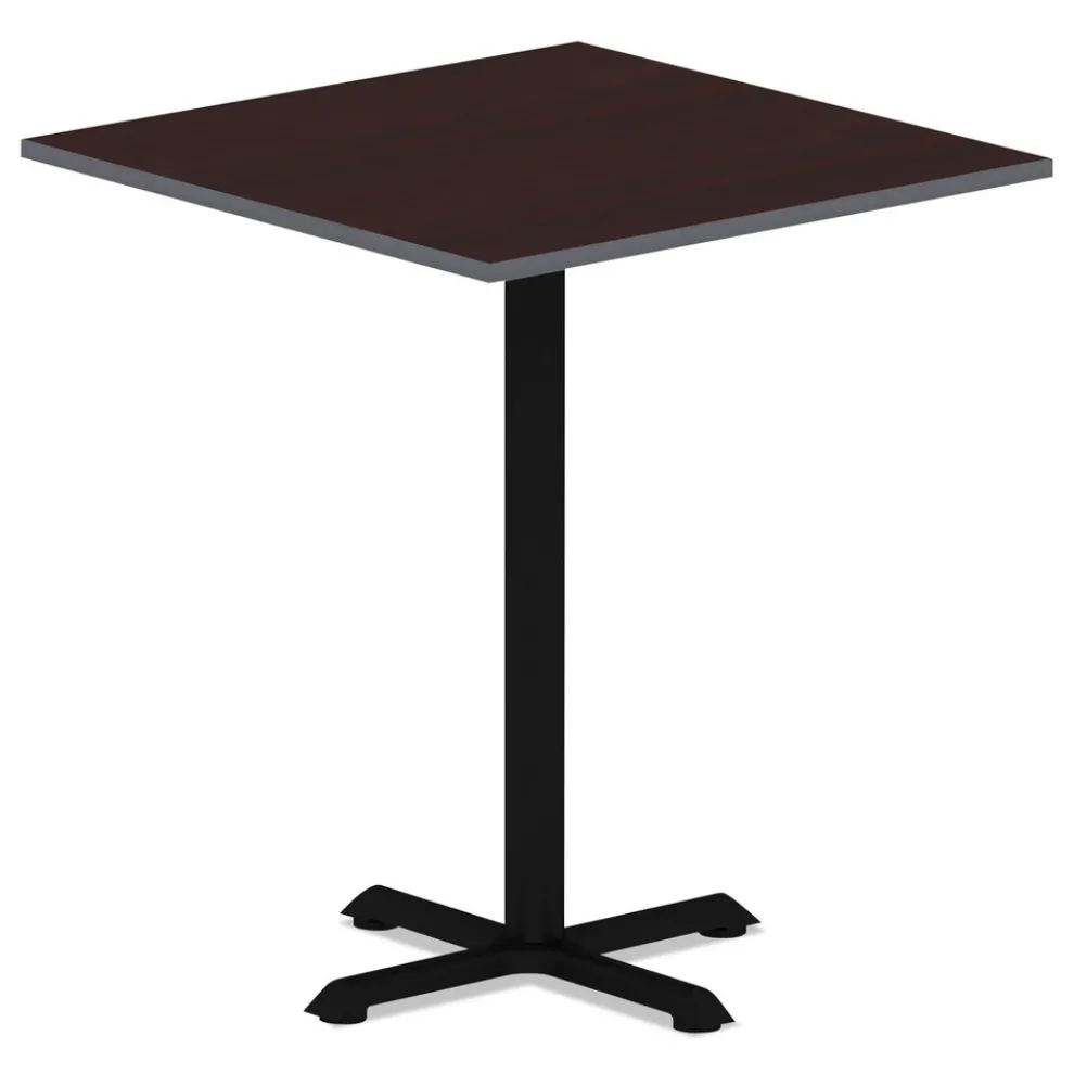 Alera 35.38 in. x 35.38 in. Square Reversible Laminate Table Top - Medium Cherry/Mahogany