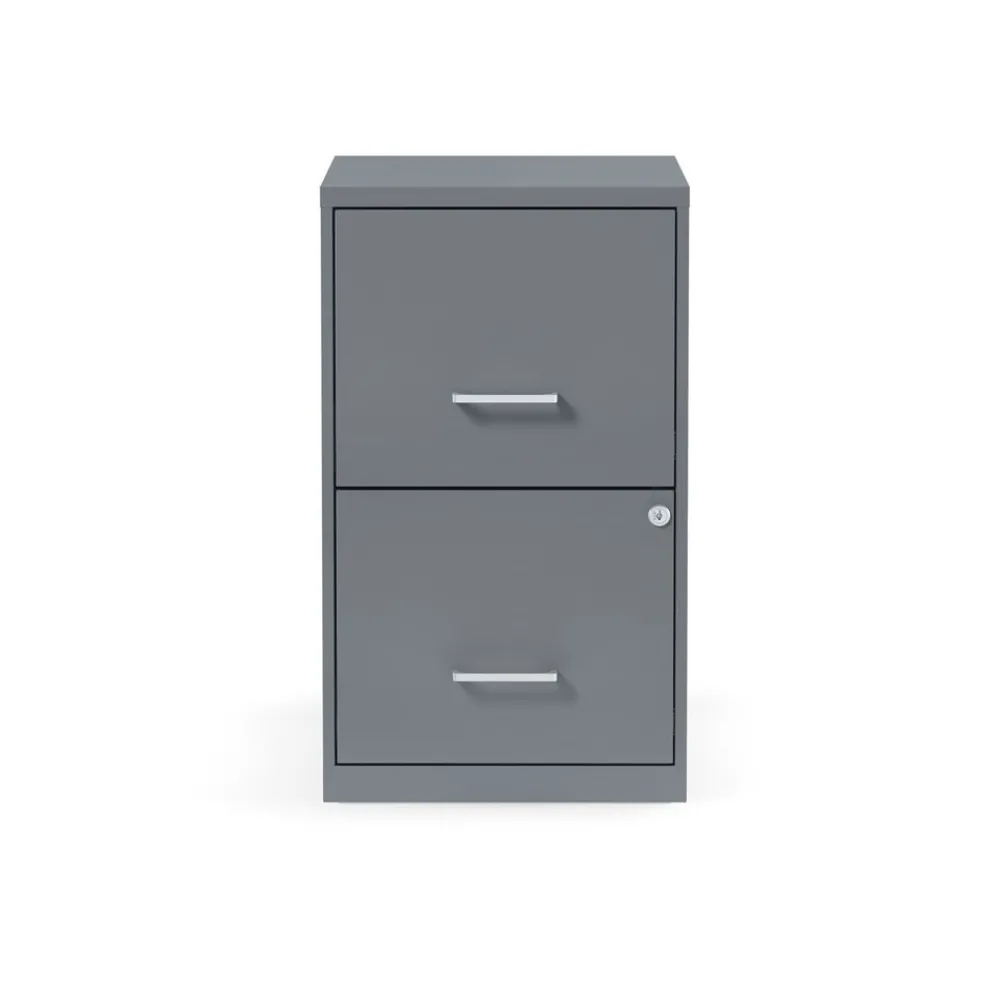 Alera 14 in. x 18 in. x 24.1 in. Soho 2-Drawer Vertical Letter File Cabinet - Charcoal