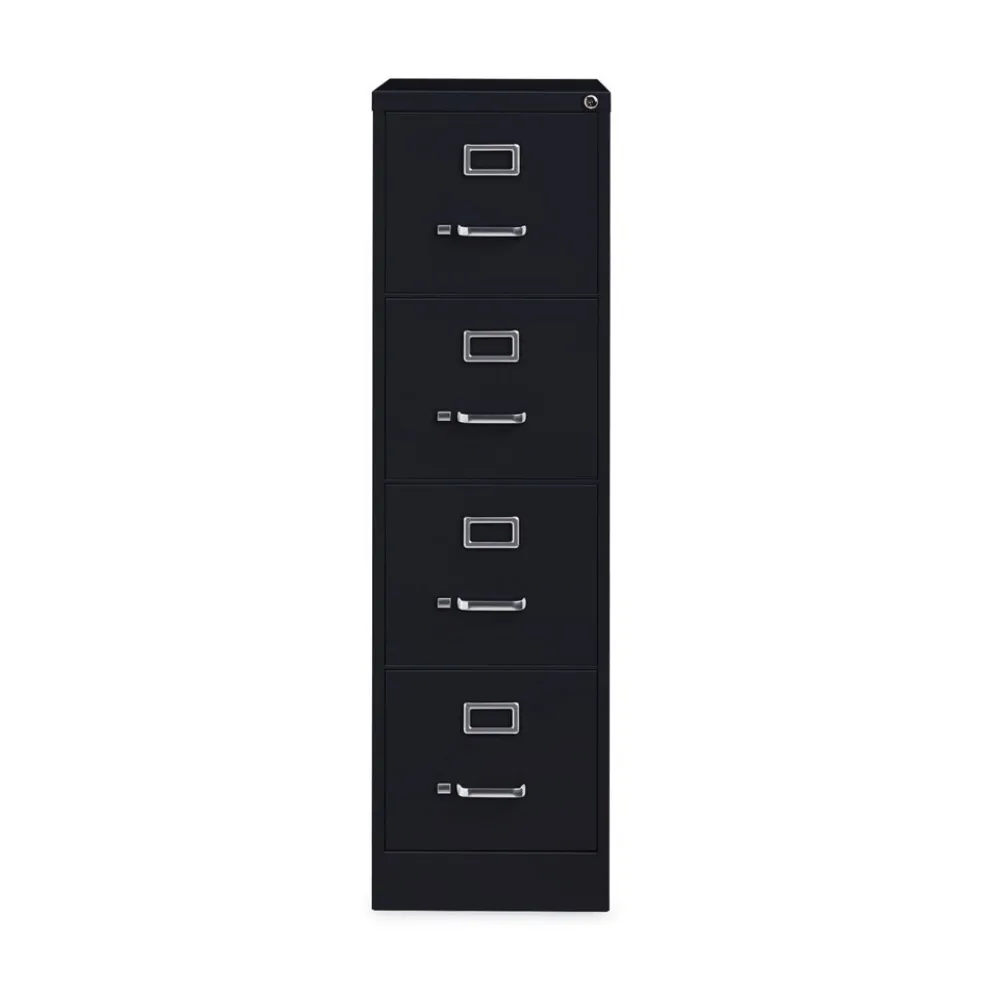 Alera 15 in. x 22 in. x 52 in. Letter-Size Four-Drawer Economy Vertical File - Black