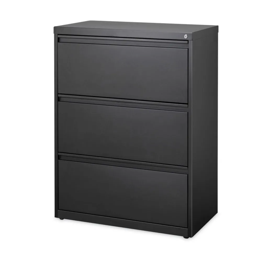Alera 30 in. x 18.62 in. x 40.25 in. Three Legal/Letter/A4-Size File Drawers Lateral File Cabinet - Black