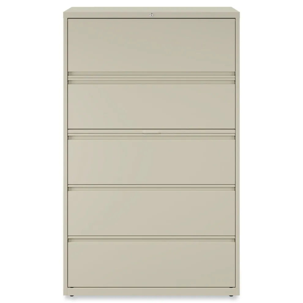 Alera 42 in. x 18.63 in. x 67.63 in. 5 Legal/Letter/A4/A5 Size Lateral File Drawers - Putty