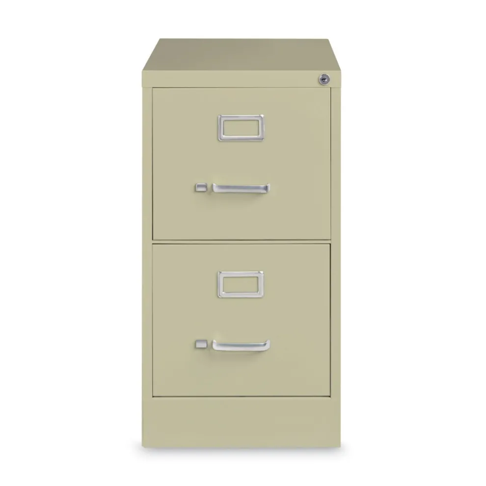 Alera 15 in. x 26.5 in. x 28.37 in. Letter-Size Two-Drawer Economy Vertical File - Putty