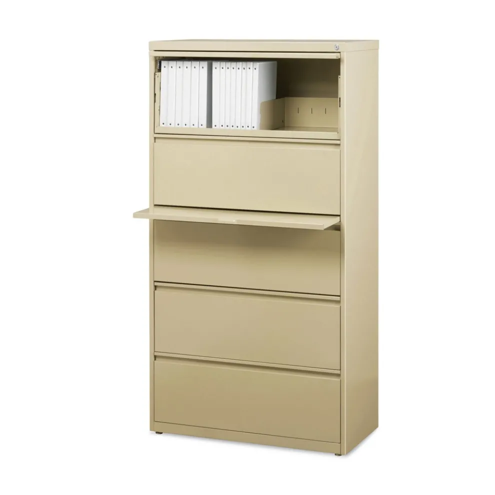 Alera 30 in. x 18.62 in. x 67.62 in. Five Legal/Letter/A4-Size File Drawers Lateral File Cabinet - Putty