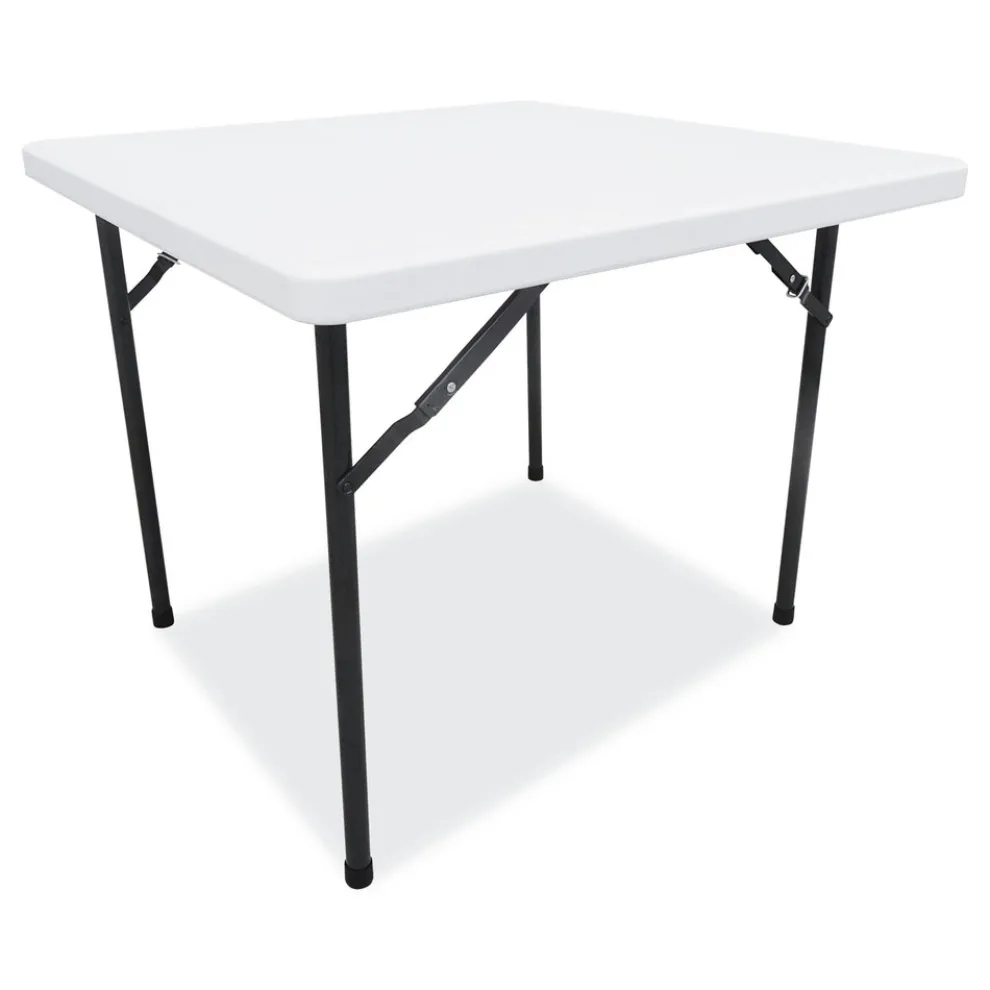 Alera 36 in. x 36 in. x 29.25 in. Square Plastic Folding Table - White