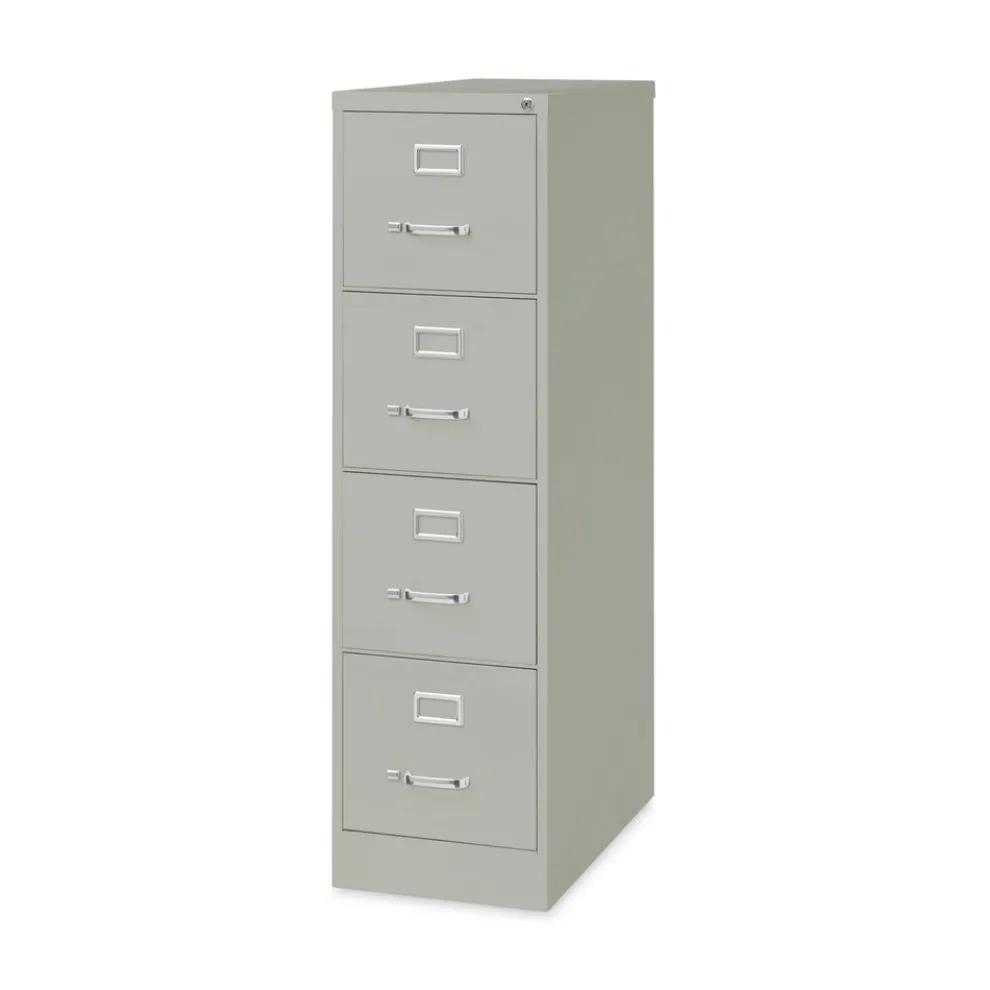 Alera 15 in. x 26.5 in. x 52 in. Letter-Size 4-Drawer Economy Vertical File - Light Gray