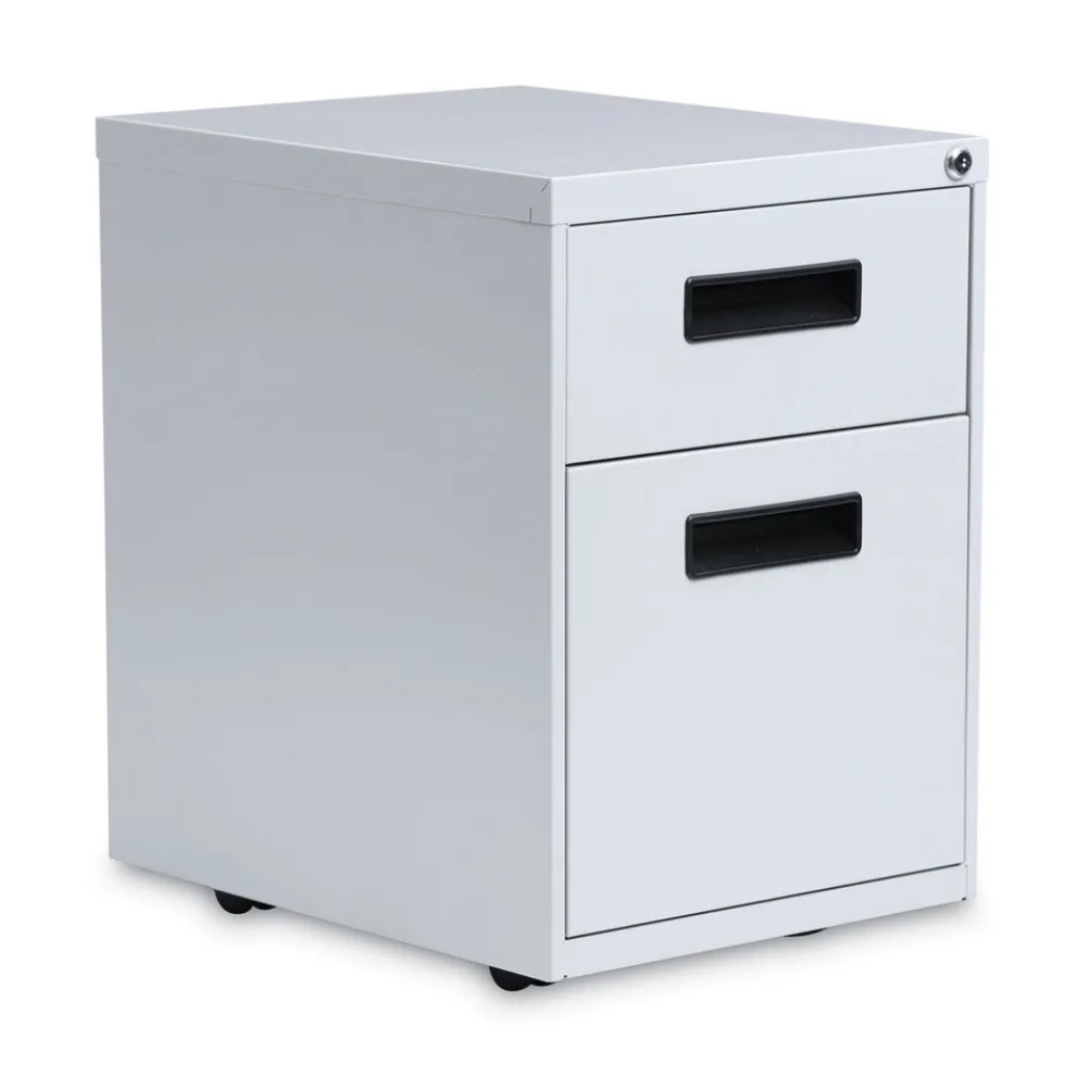 Alera 14.96 in. x 19.29 in. x 21.65 in. 2-Drawers: Box/File Legal/Letter Left or Right File Pedestal - Light Gray