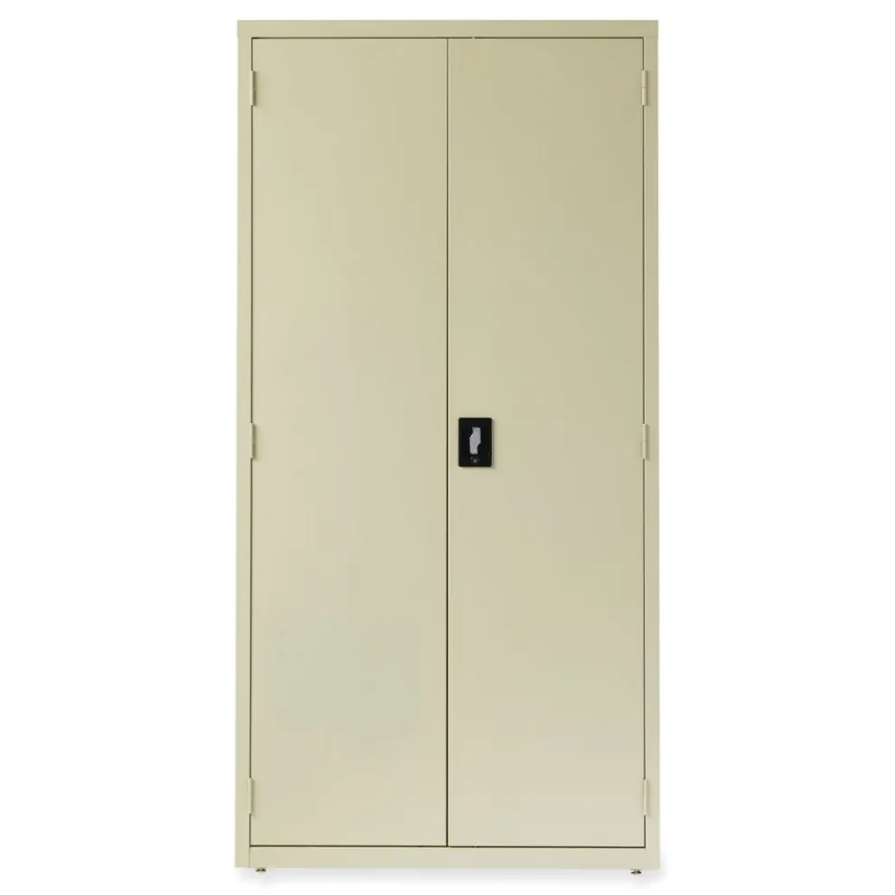 Alera 36 in. x 18 in. x 72 in. 5 Shelves Economy Assembled Storage Cabinets - Putty