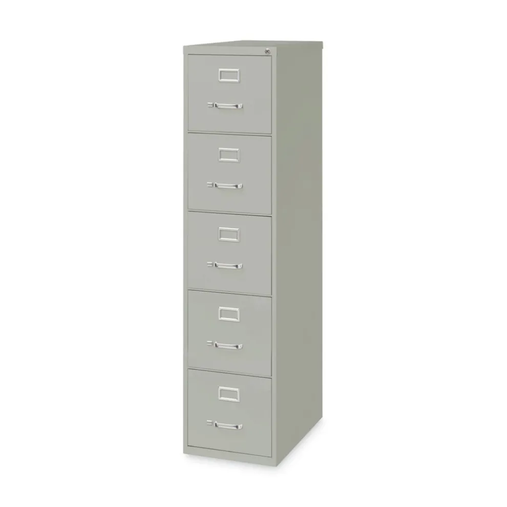 Alera 15 in. x 26.5 in. x 61.37 in. Letter-Size 5-Drawer Economy Vertical File - Light Gray