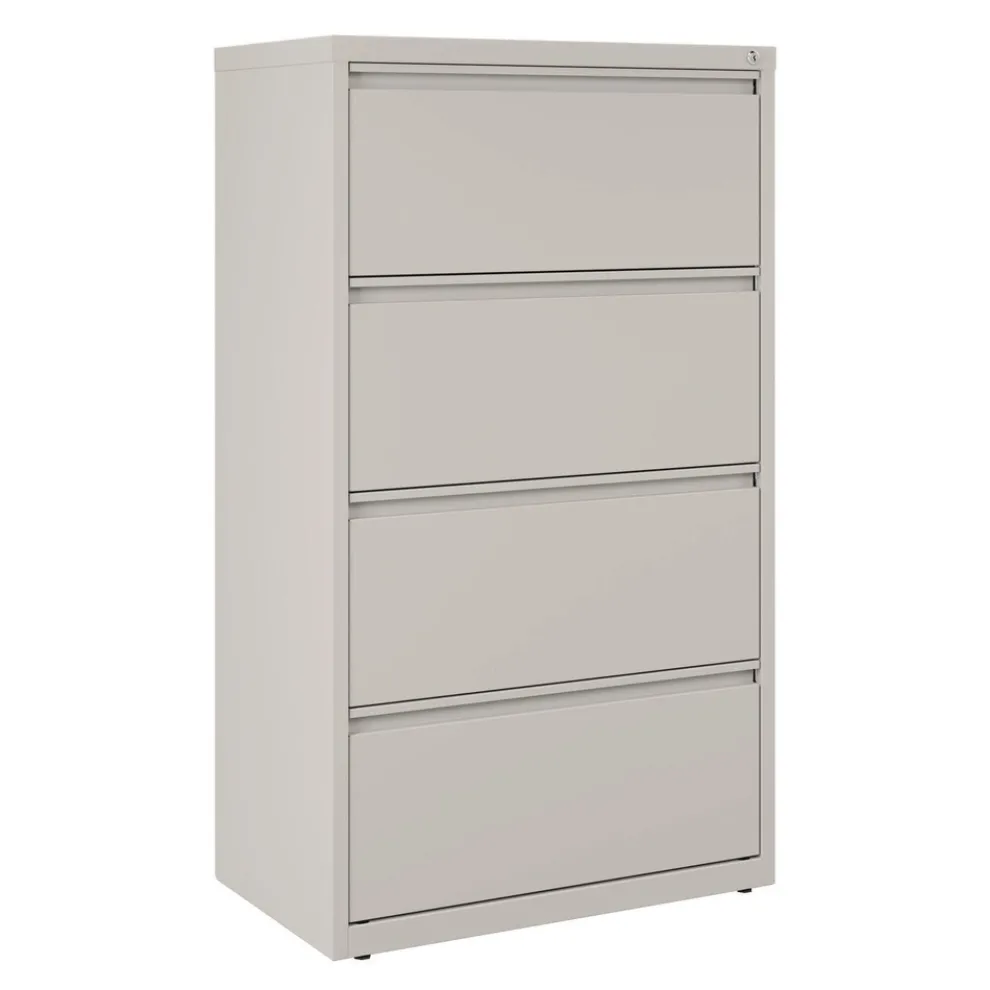 Alera 30 in. x 18.62 in. x 52.5 in. 4 Legal/Letter-Size File Drawers Lateral File Cabinet - Light Gray