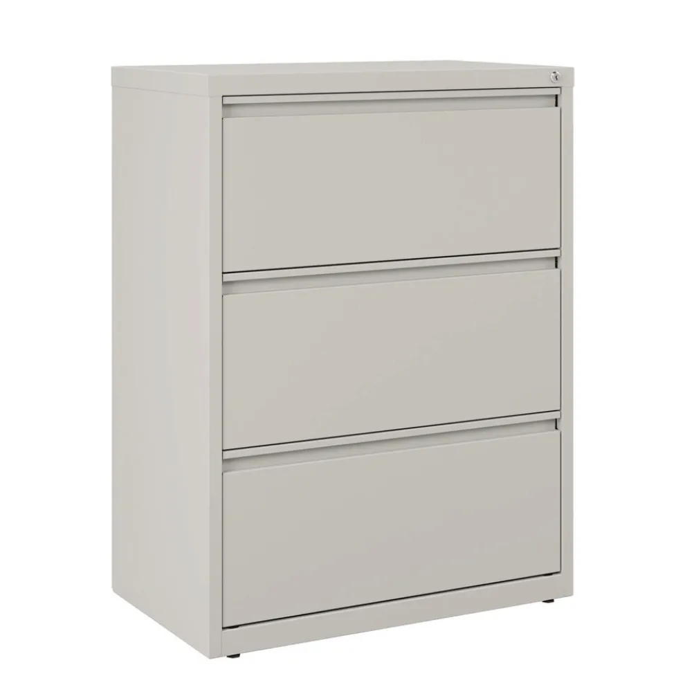 Alera 30 in. x 18.62 in. x 40.25 in. Three Legal/Letter-Size File Drawers Lateral File Cabinet - Light Gray