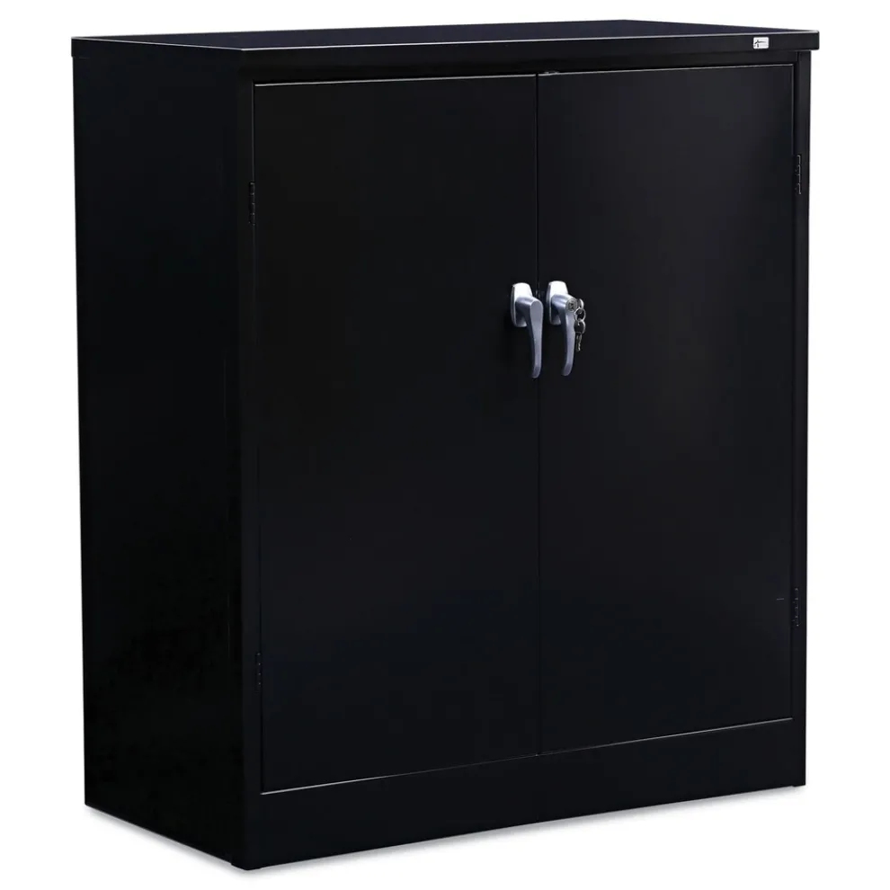 Alera 36 in. x 18 in. x 42 in. Assembled High Storage Cabinet with Adjustable Shelves - Black