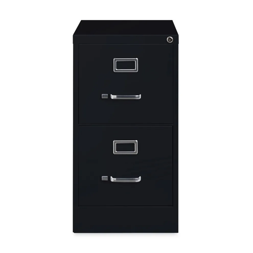 Alera 15 in. x 22 in. x 28.37 in. Letter-Size Two-Drawer Economy Vertical File - Black