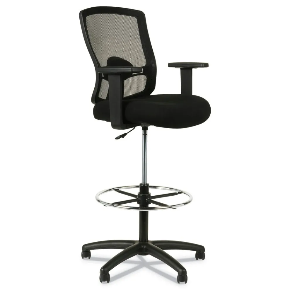 Alera Etros Series 36.13 in. Height 275 lbs. Capacity Mesh Stool - Black