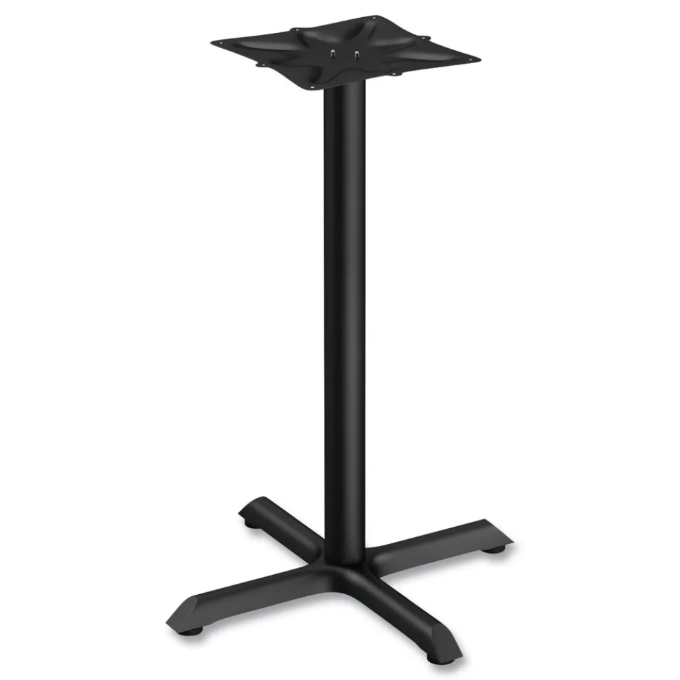 Alera Hospitality Series 27.5 in. x 40.38 in. 300 lbs. Capacity Steel Single-Column Bases - Black