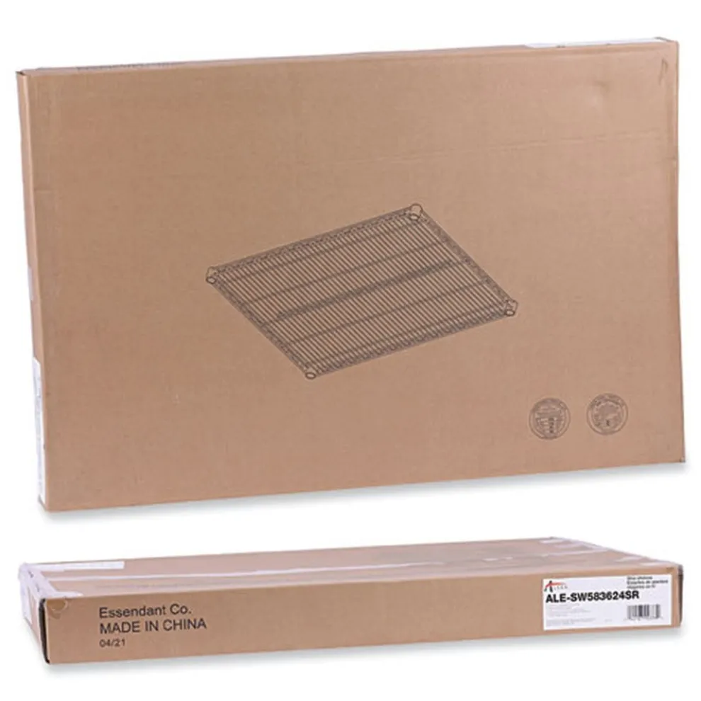 Alera Industrial Wire Shelving 36 in. x 24 in. Extra Wire Shelves - Silver (2-Piece/Carton)