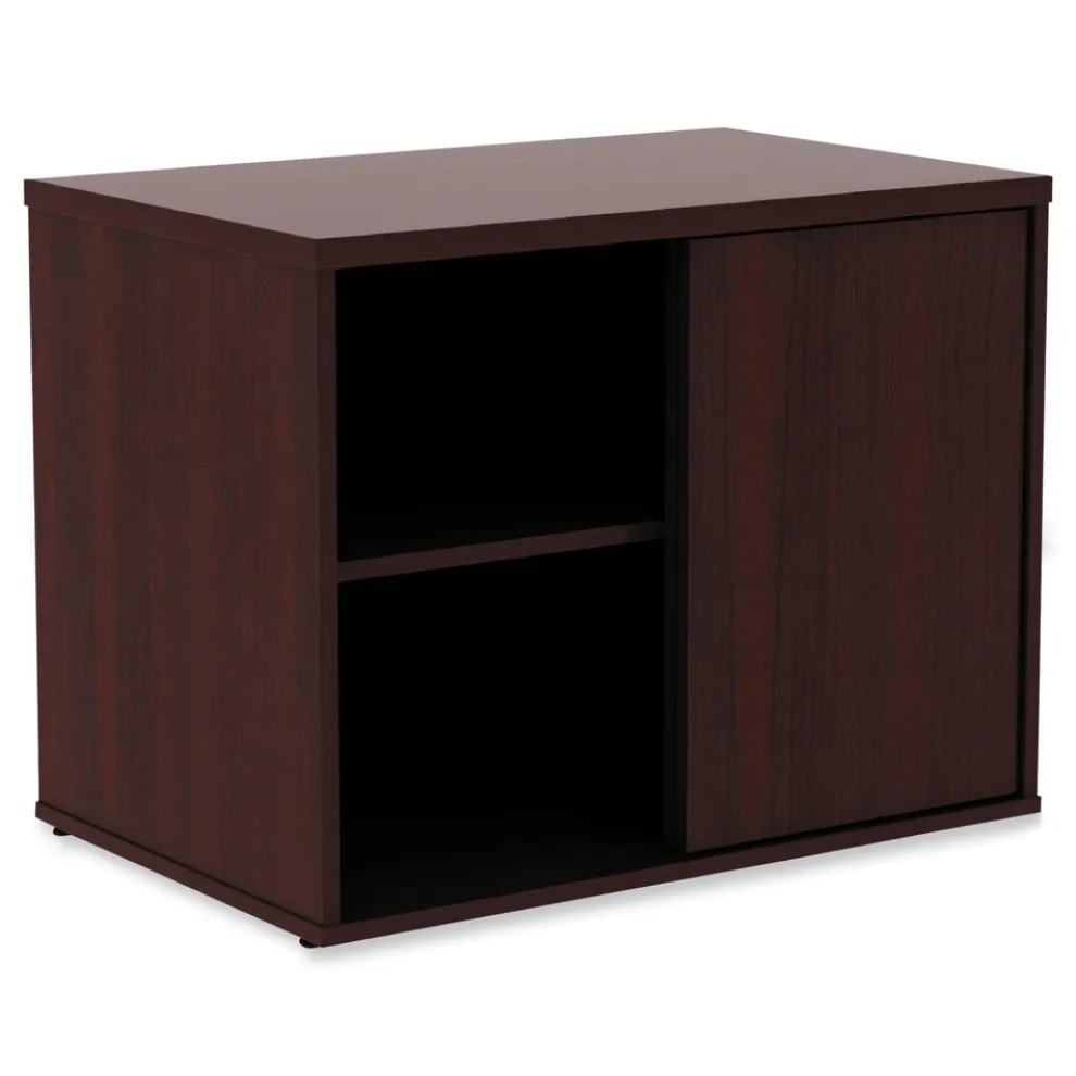 Alera Open Office Desk Series 29.5w x 19.13d x 22.78h Low Storage Cabinet Credenza - Mahogany
