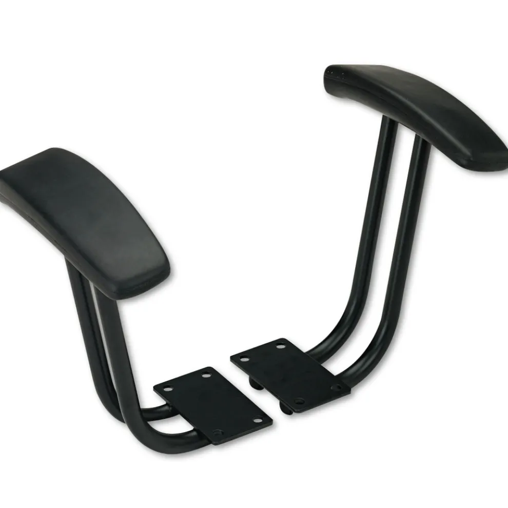 Alera Optional Fixed Height T-Arms for Essentia and Interval Series Chairs - Black (1-Pair)