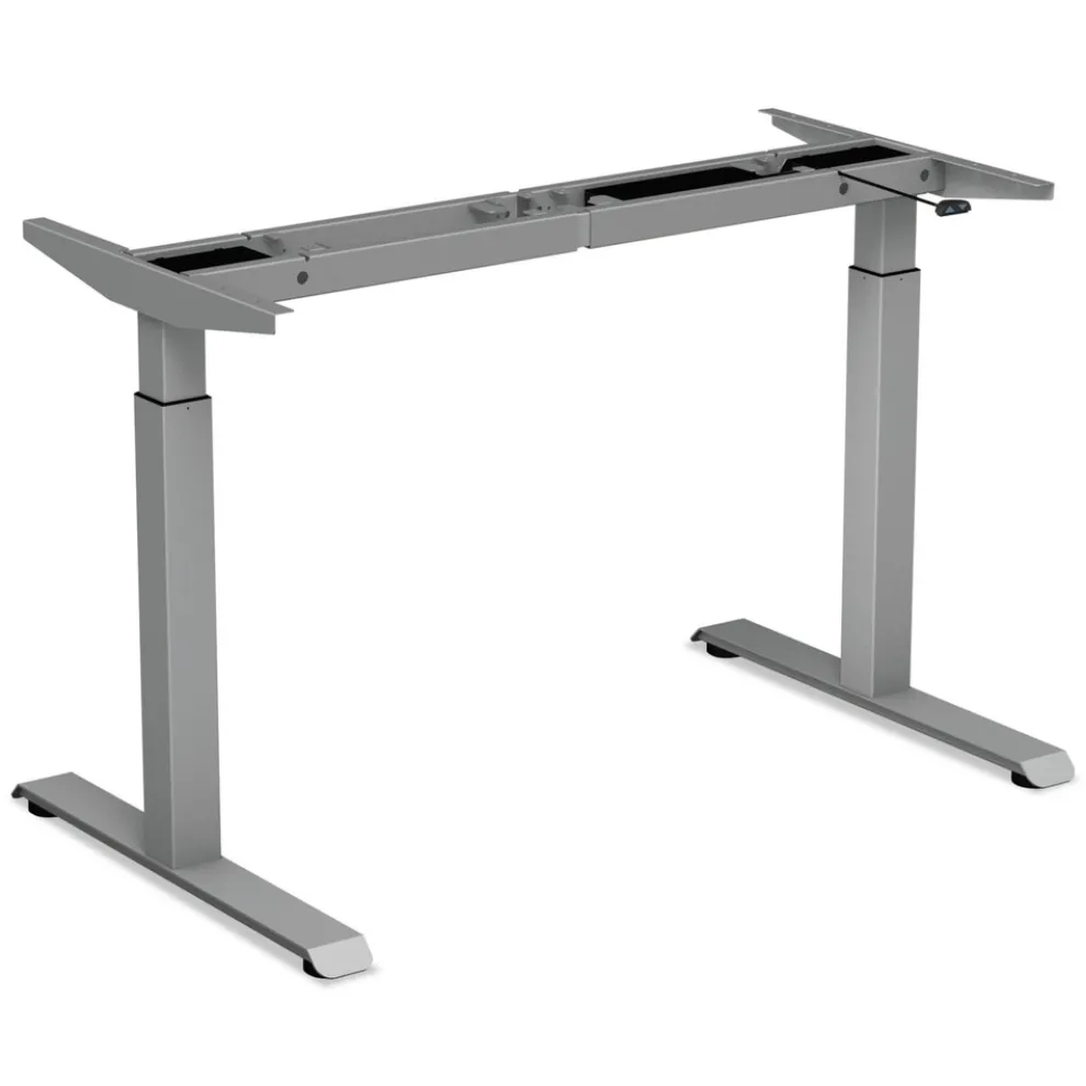 Alera 2-Stage 27.5 in - 47.25 in. High Corded Electric Adjustable Table Base - Gray