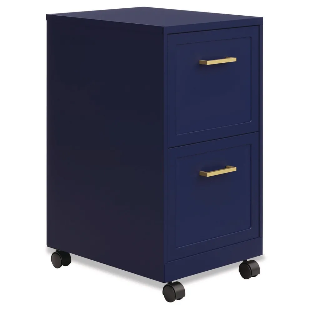 Alera Two-Drawer Mobile Vertical File 2 Letter-Size File Drawers 14.25 x 18 x 26.7 - Navy