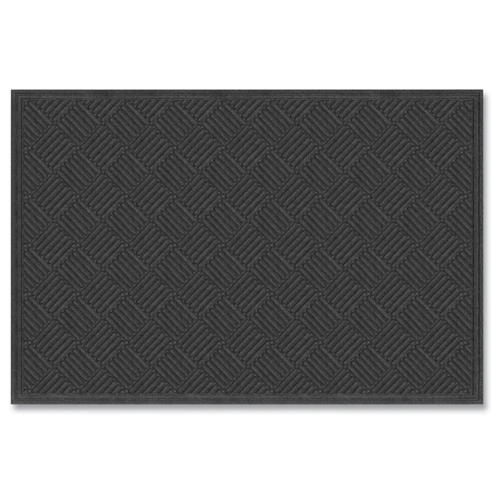 Apache Mills 48 in. x 72 in. Ecomat Crosshatch Entry Mat - Charcoal