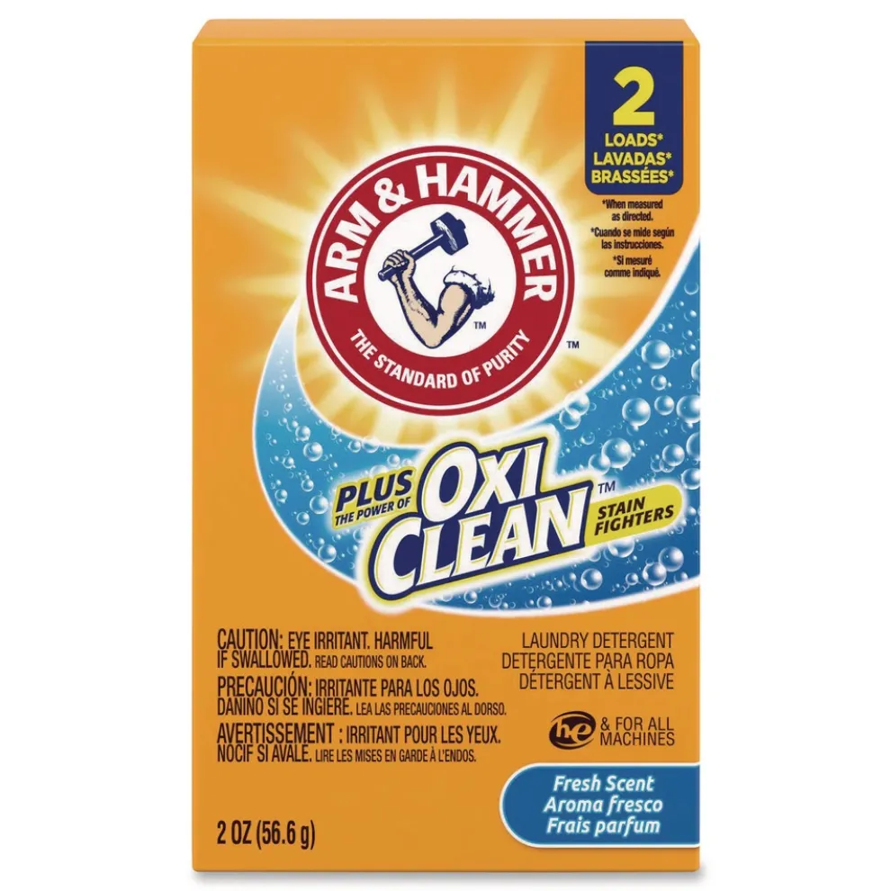 Arm & Hammer 2 oz. Box Plus the Power of OxiClean Powder Detergent (156/Carton)