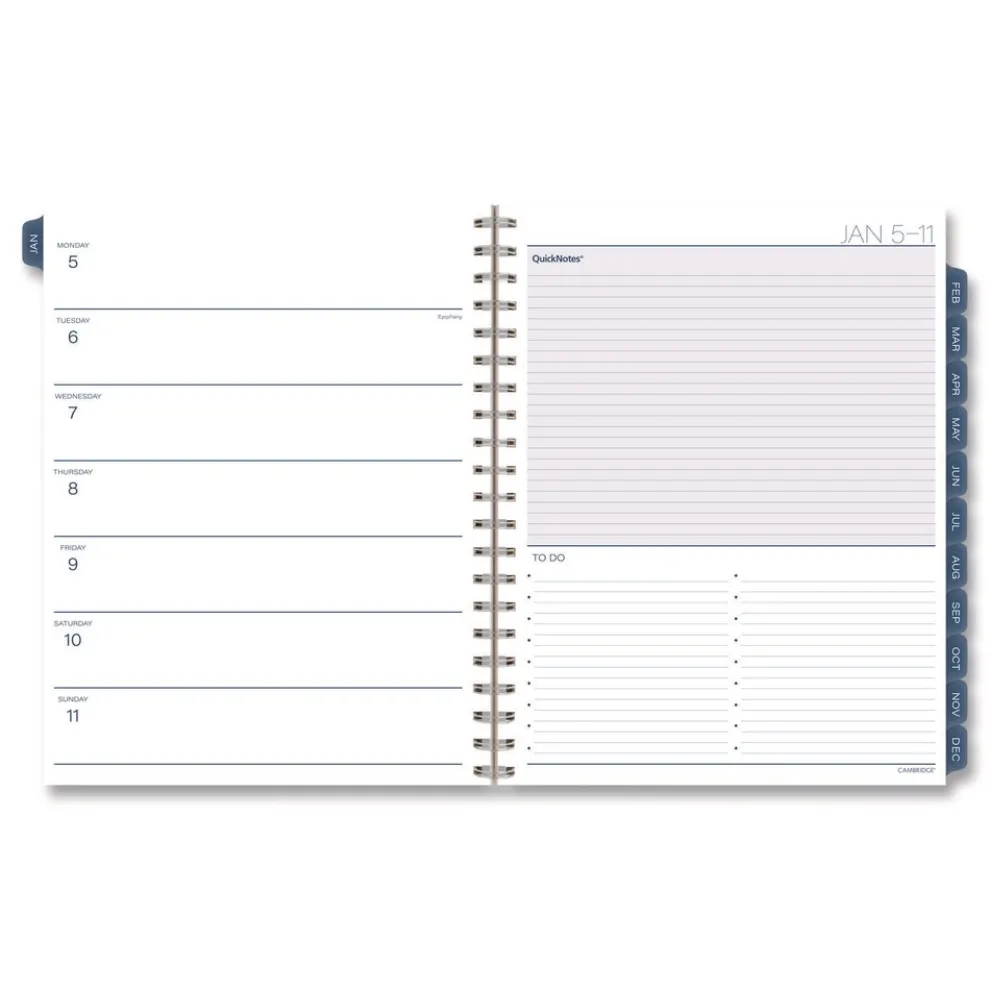 AT-A-GLANCE 11 in. x 8.5 in. 12-Month (Jan-Dec 2026) Abyss Weekly/Monthly Planner - Blue Cover