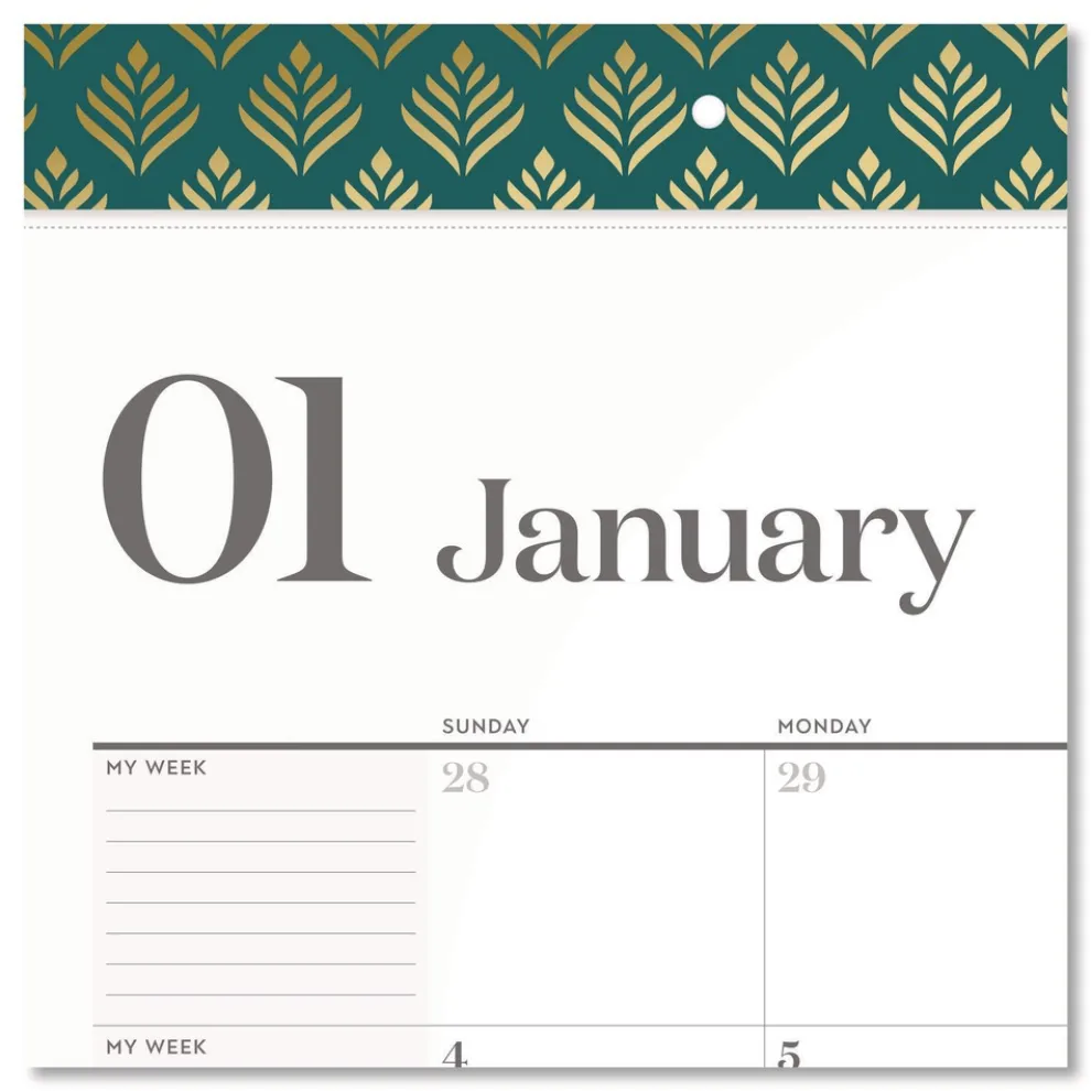 AT-A-GLANCE 21.75 in. x 17 in. 12-Month (Jan-Dec): 2026 WorkStyle Monthly Desk Pad Calendar - White Sheets, Teal Headband/Clear Corners