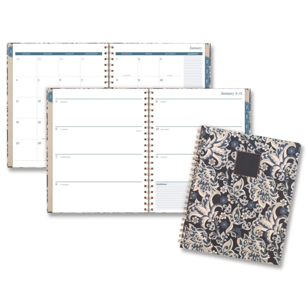 AT-A-GLANCE 11 in. x 8.5 in. 12-Month (Jan-Dec 2026) Elizabeth Weekly/Monthly Planner - Blue Cover
