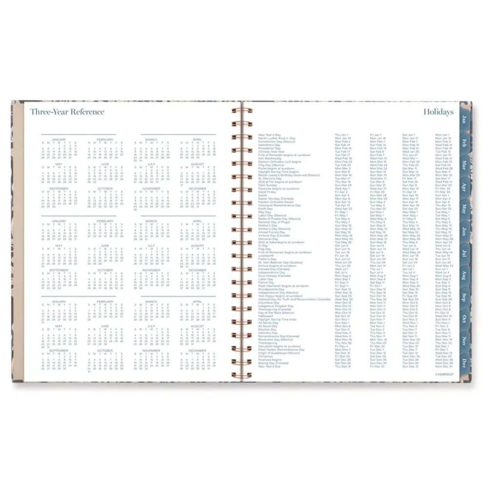 AT-A-GLANCE 11 in. x 8.5 in. 12-Month (Jan-Dec 2026) Elizabeth Weekly/Monthly Planner - Blue Cover