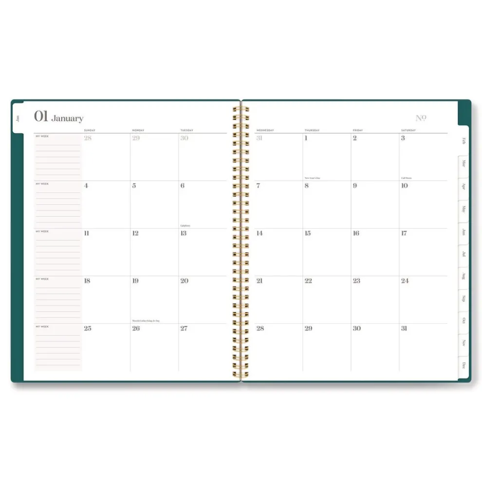 AT-A-GLANCE 11 in. x 8.5 in. 12-Month (Jan-Dec 2026) WorkStyle Poly Monthly Planner - Teal Cover