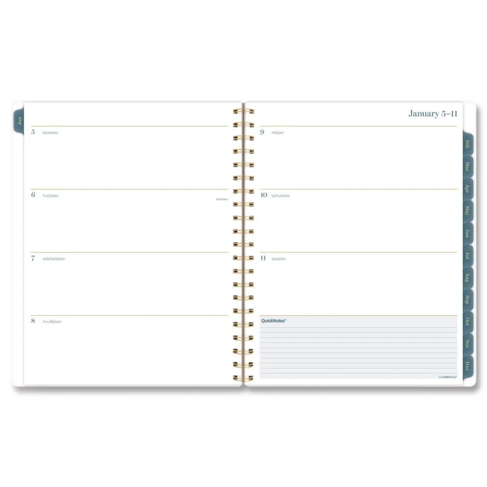 AT-A-GLANCE 11 in. x 8.5 in. 12-Month (Jan-Dec 2026) Midnight Garden Weekly/Monthly Planner - Black/Pink/Green Cover