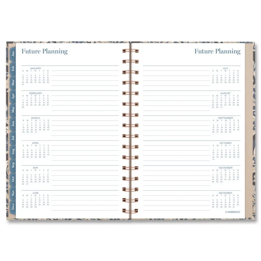 AT-A-GLANCE 8.5 in. x 5.5 in. 12-Month (Jan-Dec 2026) Elizabeth Weekly/Monthly Planner - Blue Cover