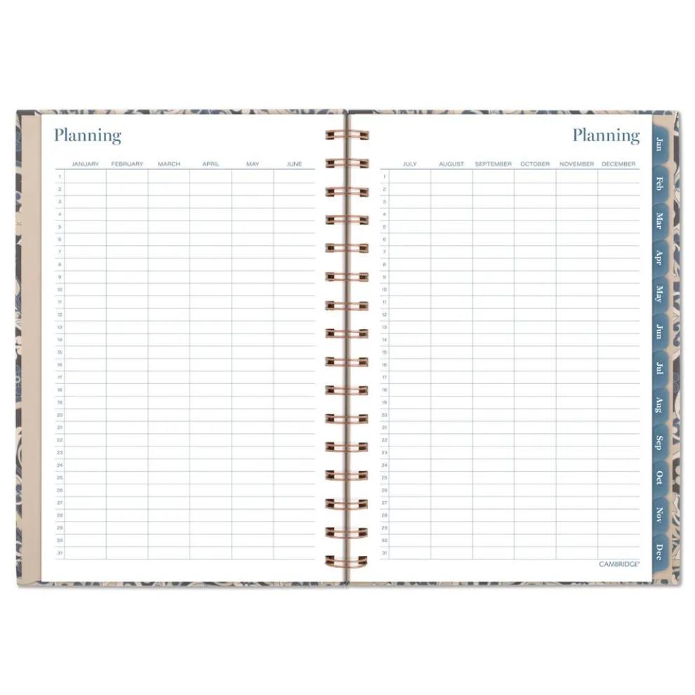 AT-A-GLANCE 8.5 in. x 5.5 in. 12-Month (Jan-Dec 2026) Elizabeth Weekly/Monthly Planner - Blue Cover