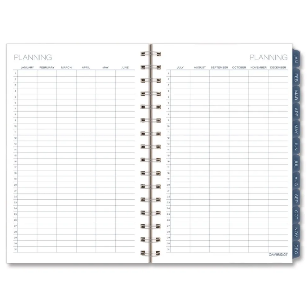 AT-A-GLANCE 8.5 in. x 5.5 in. 12-Month (Jan-Dec 2026) Abyss Weekly/Monthly Planner - Blue Cover