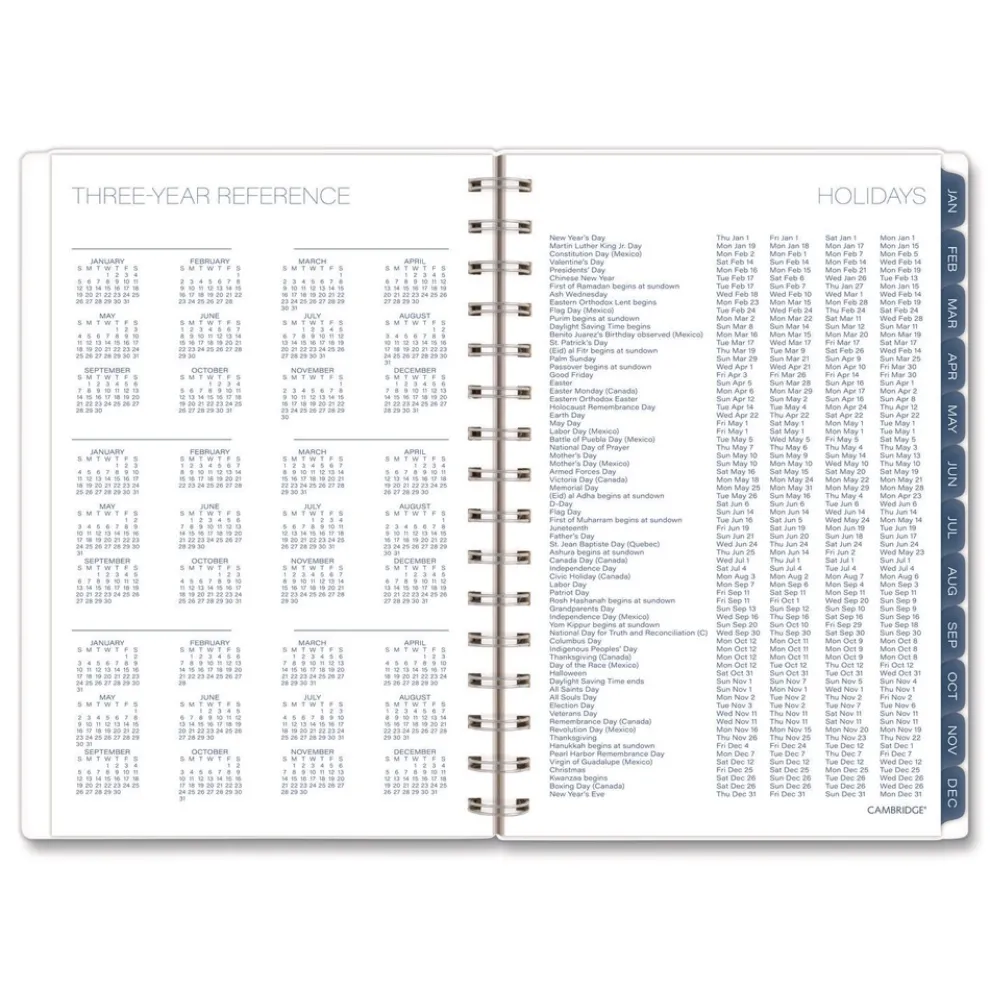 AT-A-GLANCE 8.5 in. x 5.5 in. 12-Month (Jan-Dec 2026) Abyss Weekly/Monthly Planner - Blue Cover