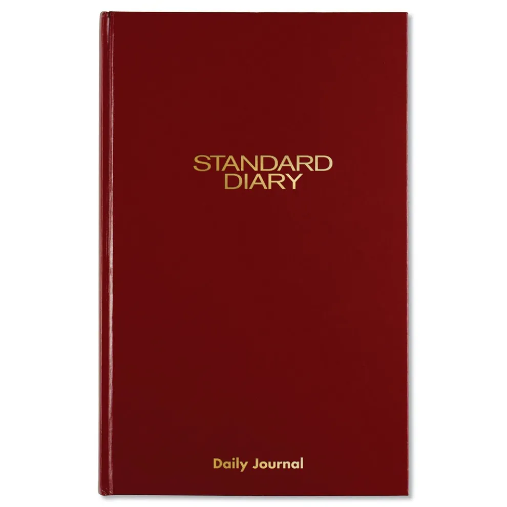 AT-A-GLANCE 12 in. x 7.75 in. Standard 2026 Edition Wide/Legal Rule Daily Journal - Red Cover