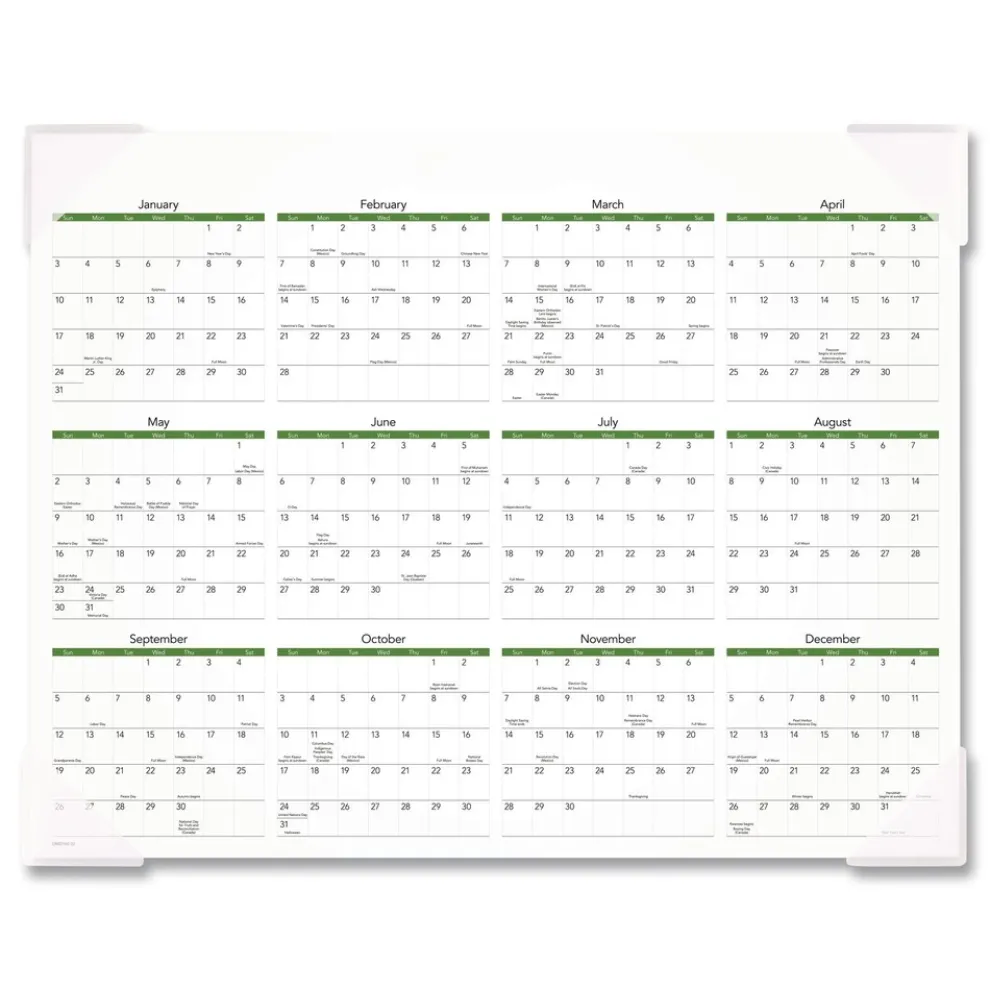 AT-A-GLANCE 12-Month (Jan to Dec): 2026 22 in. x 17 in. Puppies Photography Puppies Monthly Desk Pad Calendar - White Sheets, Clear Corners
