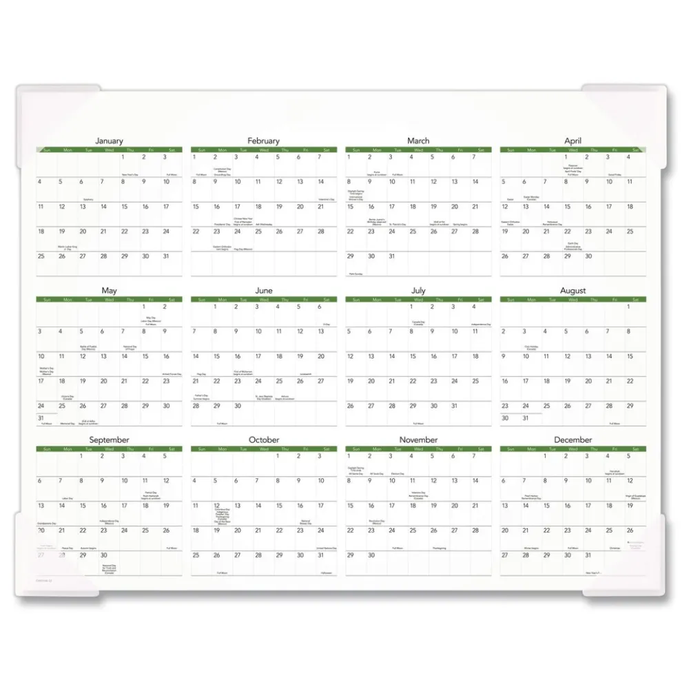 AT-A-GLANCE 12-Month (Jan to Dec): 2026 22 in. x 17 in. Puppies Photography Puppies Monthly Desk Pad Calendar - White Sheets, Clear Corners