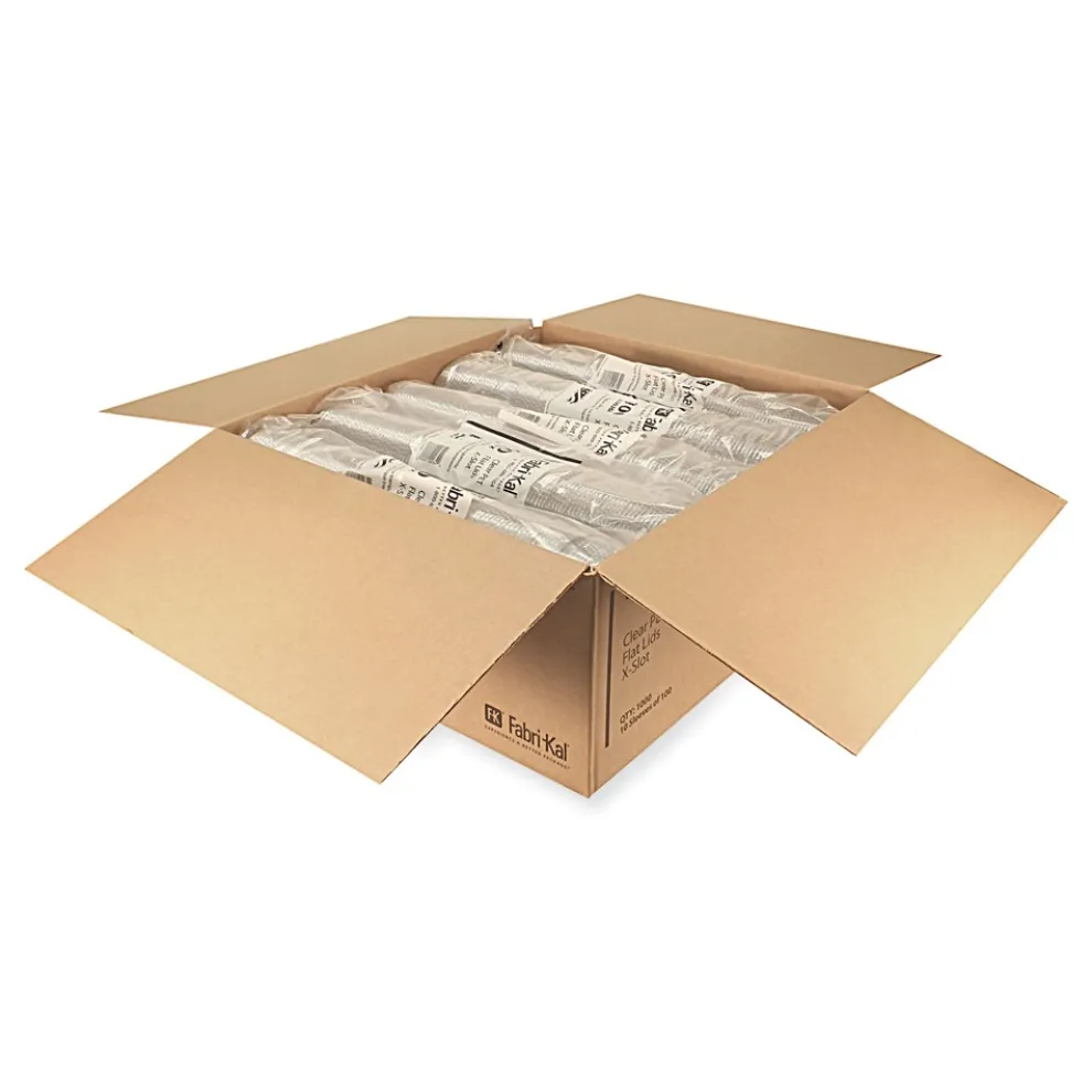 Fabri-Kal Greenware X-Slot Plastic Cold Drink Lids, Fits 12 oz to 20 oz Cold Cup - Clear (1000/Carton)