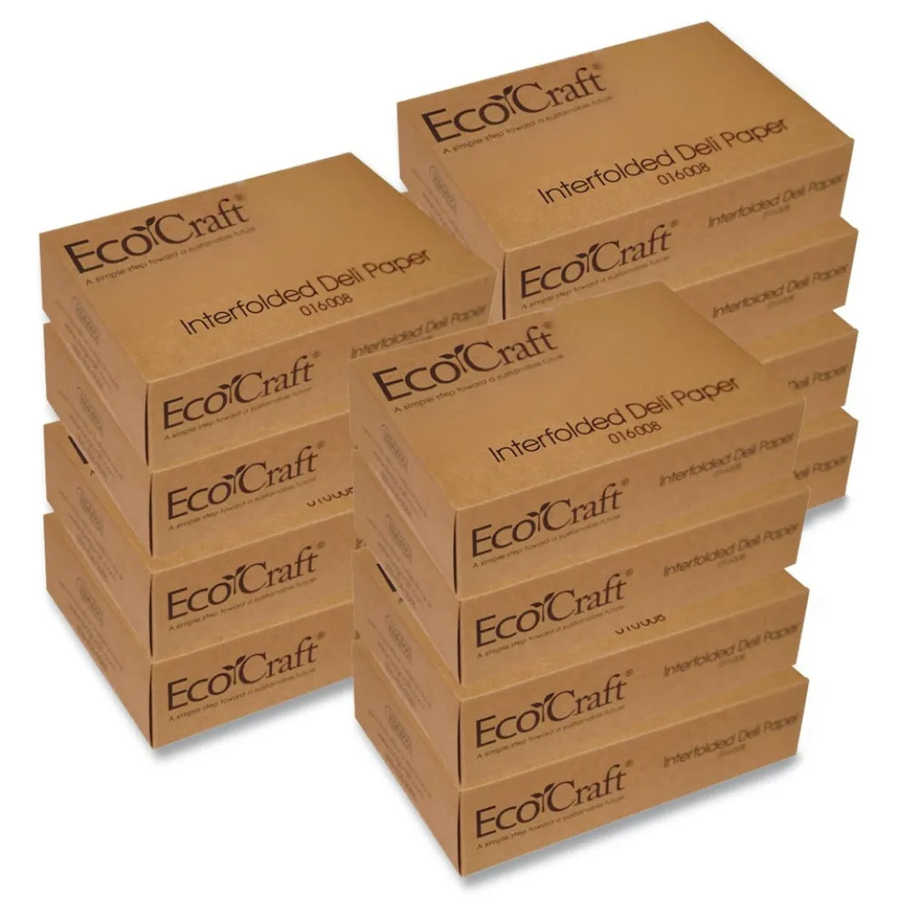 Bagcraft EcoCraft 8 x 10.75 Interfolded Soy Wax Deli Sheets (12/Carton)