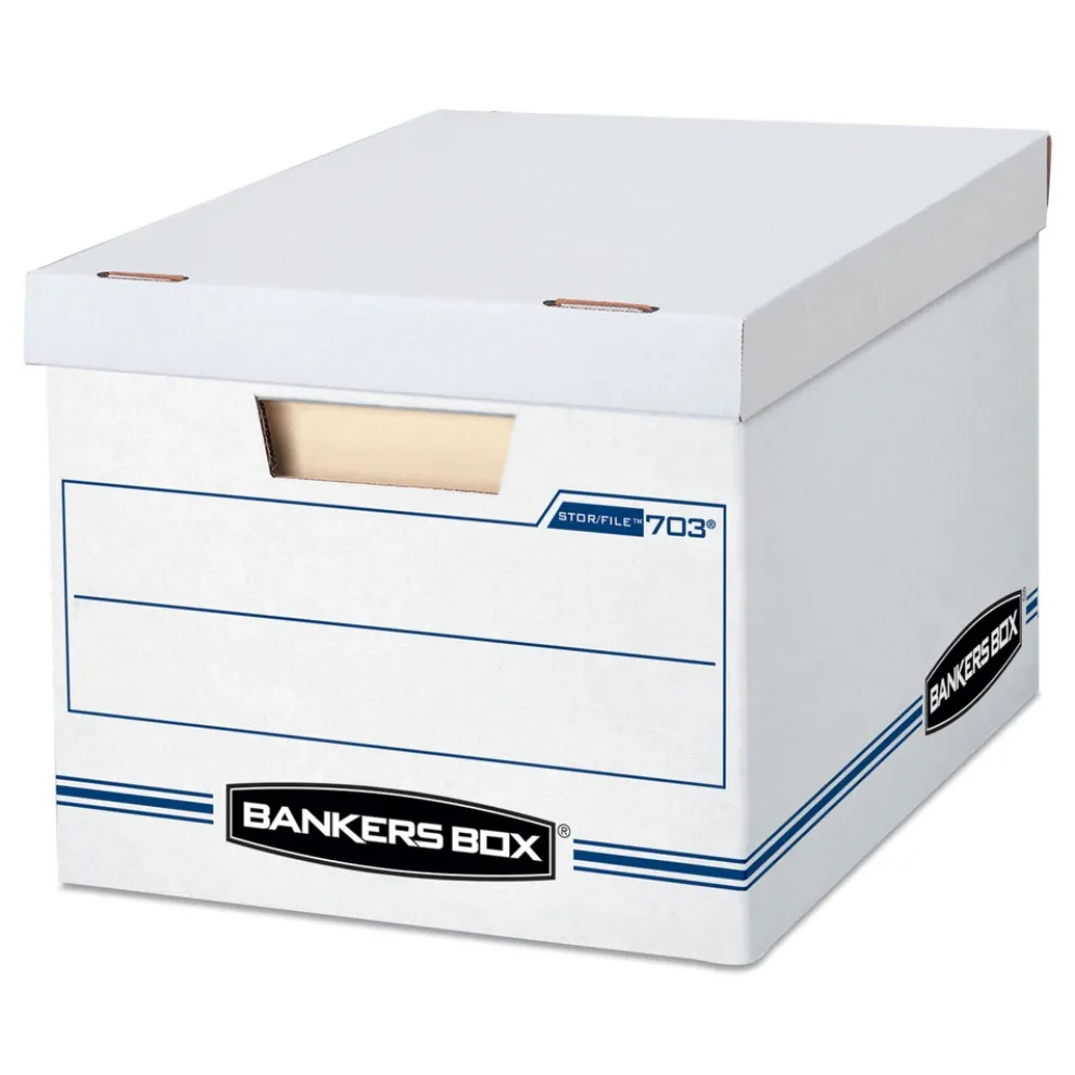 Bankers Box STOR/FILE 12 in. x 16.25 in. x 10.5 in. Basic-Duty Letter/Legal Storage Boxes - White (20/Carton)