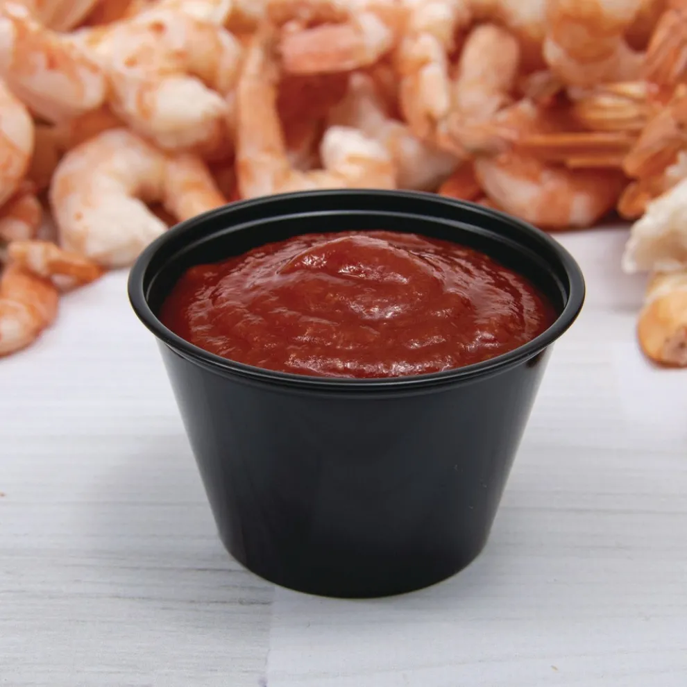 Dart 4 oz. Polystyrene Portion Cups - Black (2500/Carton)