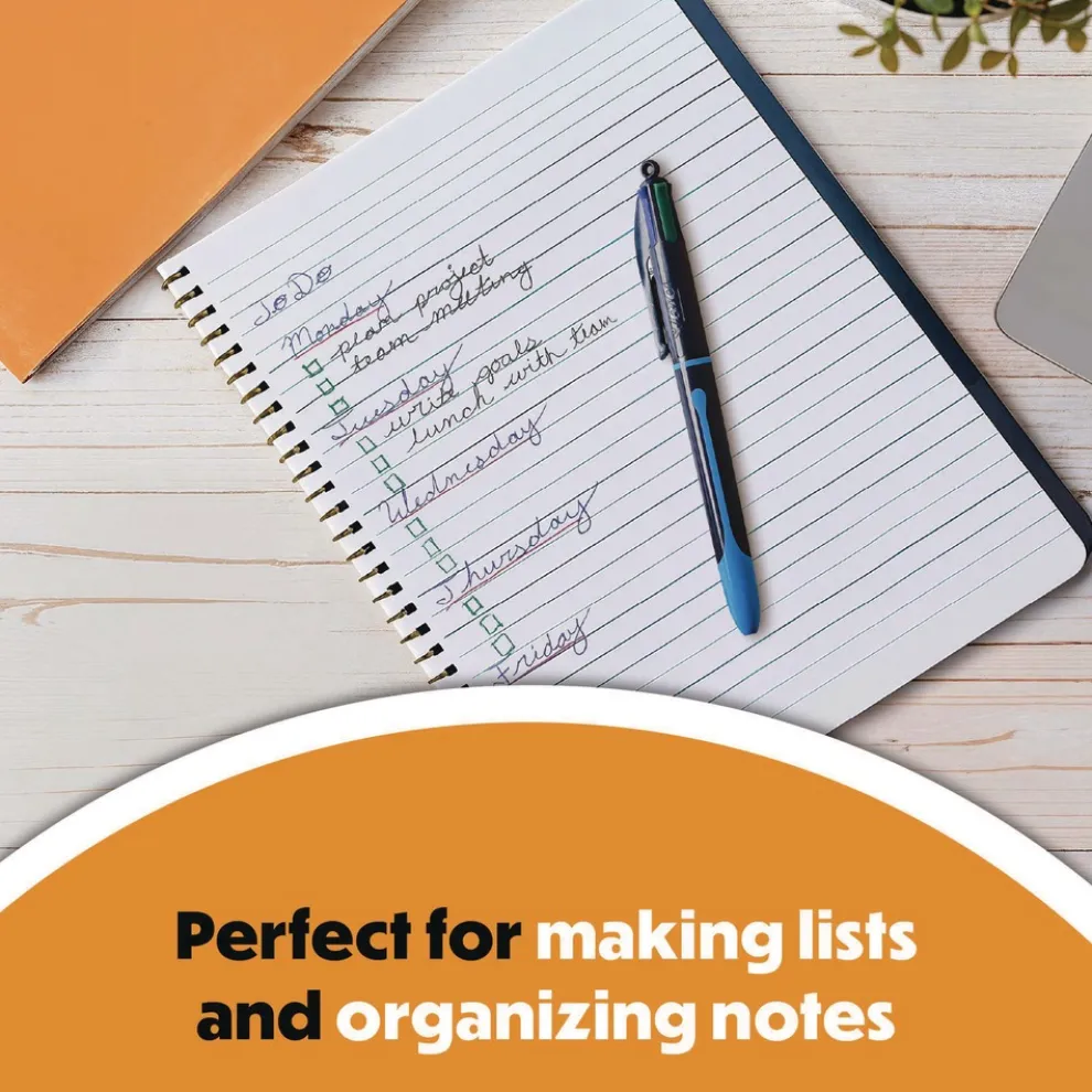 BIC 4-Color Smooth Medium 1 mm Retractable Ballpoint Pen - Multicolor (3/Pack)